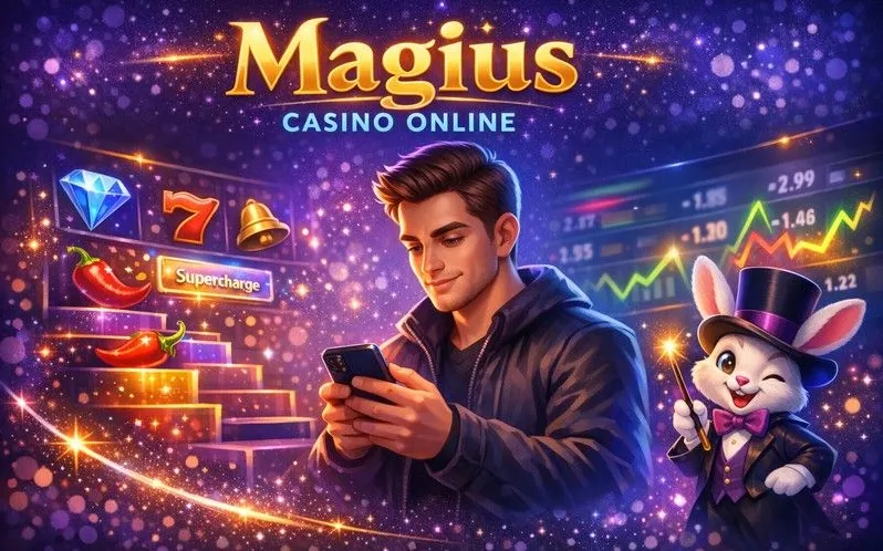 Magius Casino login page banner